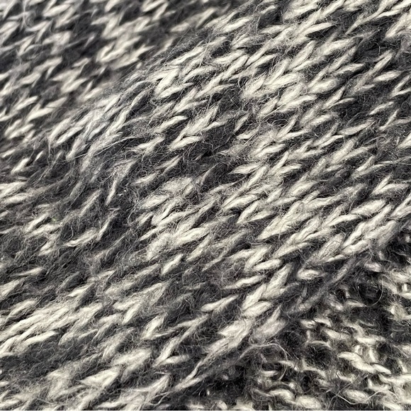 Wooden Ships Mohair Wool Blend Marled Knit Open Front Cardigan Sweater Grey S/M - Picture 7 of 9